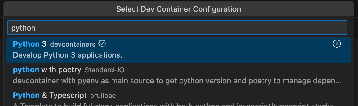 select python
